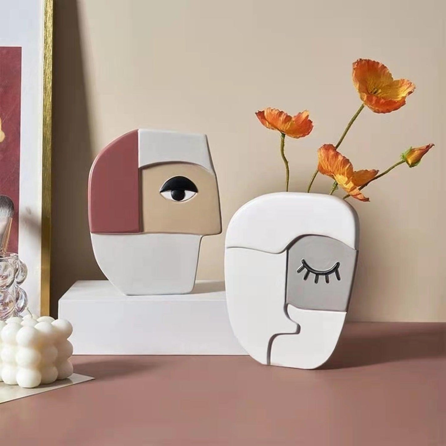Nordic Abstract Face Vase Home Decoration - Pacisia