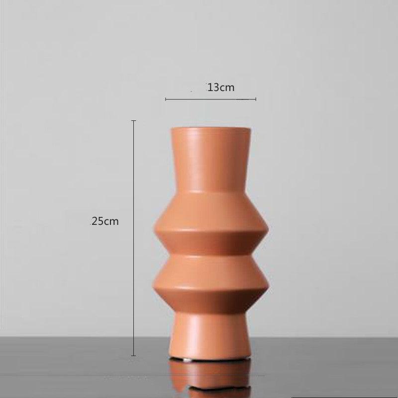Nordic Creative Simple Morandi Color Ceramic Vase Ornament - Pacisia