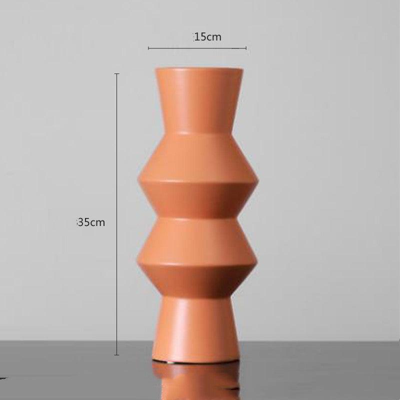 Nordic Creative Simple Morandi Color Ceramic Vase Ornament - Pacisia