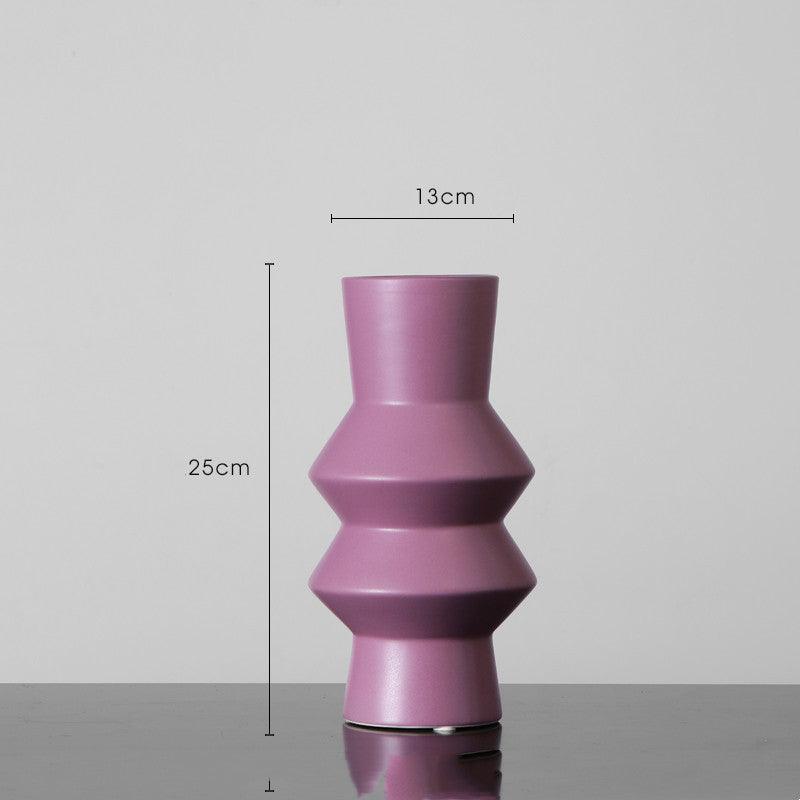 Nordic Creative Simple Morandi Color Ceramic Vase Ornament - Pacisia