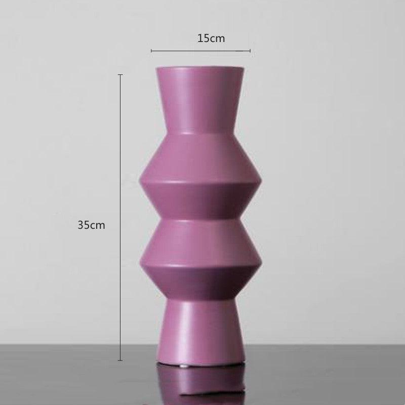 Nordic Creative Simple Morandi Color Ceramic Vase Ornament - Pacisia