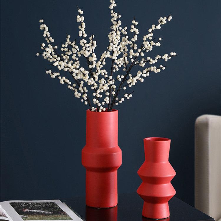 Nordic Creative Simple Morandi Color Ceramic Vase Ornament - Pacisia