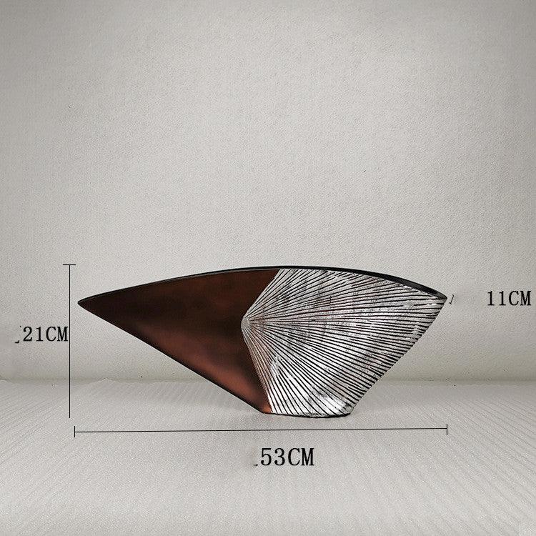 Nordic Fan - shaped Resin Vase For Tabletop - Pacisia