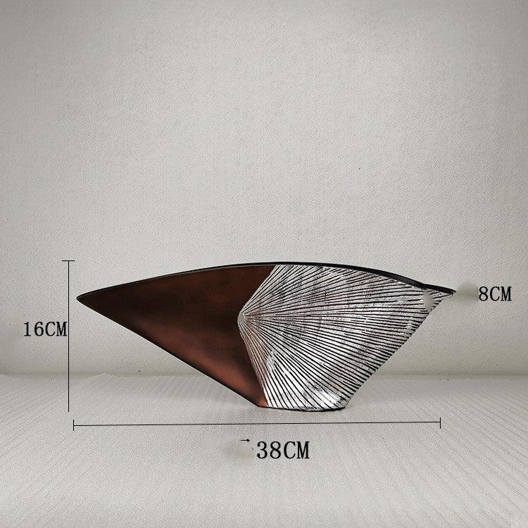 Nordic Fan - shaped Resin Vase For Tabletop - Pacisia