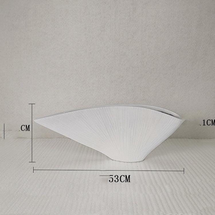 Nordic Fan - shaped Resin Vase For Tabletop - Pacisia