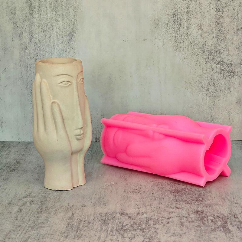 Nordic Ins Abstract Art Face Vase Silicone Mold - Pacisia