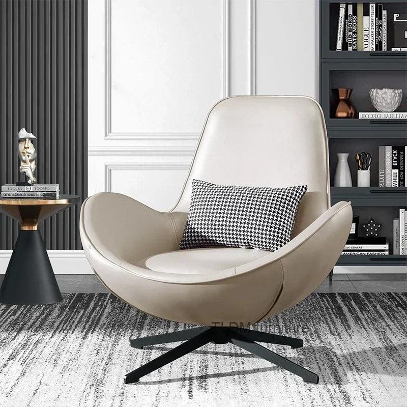 Nordic leather chair, office black metal leg pad design, relaxing armchair, industrial indoor Silla salon, bedroom furniture - Pacisia