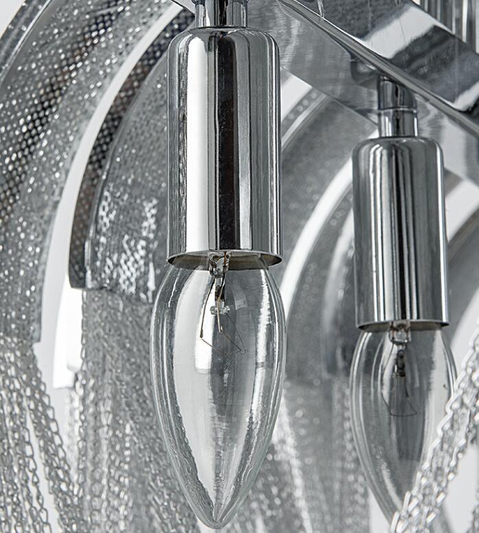 Nordic Luxury Villa Design Tassel Aluminum Chain Living Room Chandelier - Pacisia