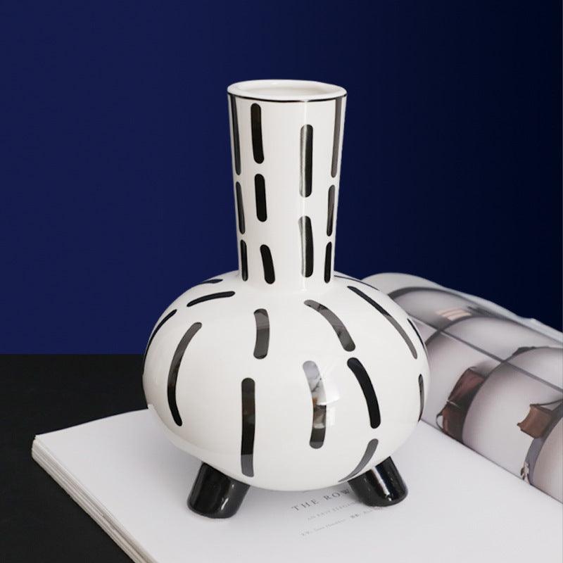 Nordic Minimalist Creative Hand-painted Vase Ceramics - Pacisia