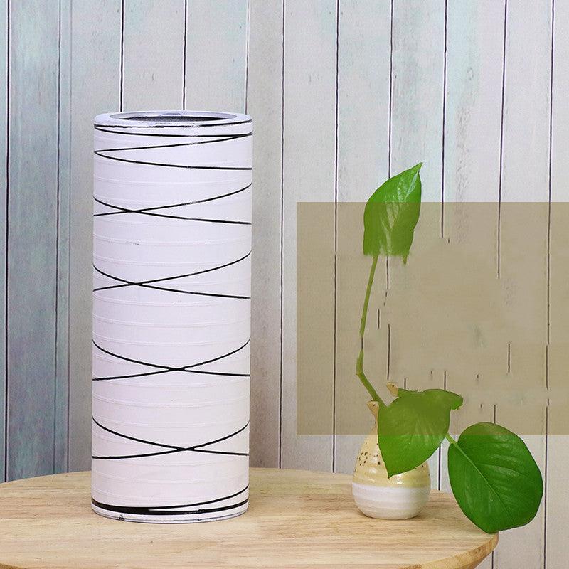 Nordic Plastic Vase Decoration Imitation Ceramic - Pacisia