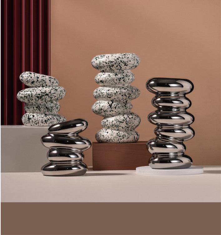 Nordic Style Special-shaped Pebbles Creative Flower Vase - Pacisia