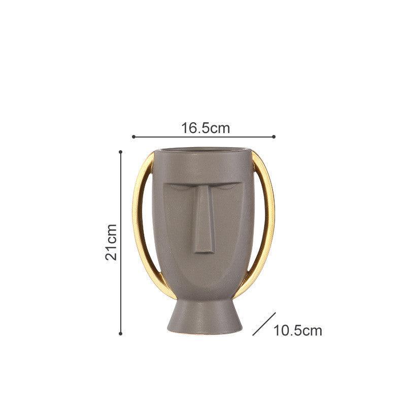 Northern Europe Limelight Resembles Facial Ceramic Vase Originality Is Contracted - Pacisia