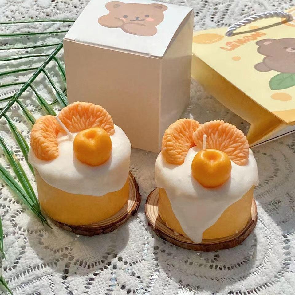 Orange Fruit Cream Cupcake Scented Candles - Pacisia