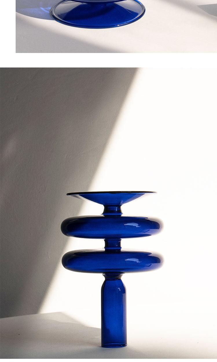 Original Klein Blue Candlestick Vase Decorative Ornament - Pacisia