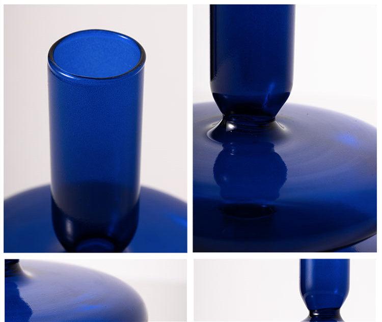 Original Klein Blue Candlestick Vase Decorative Ornament - Pacisia