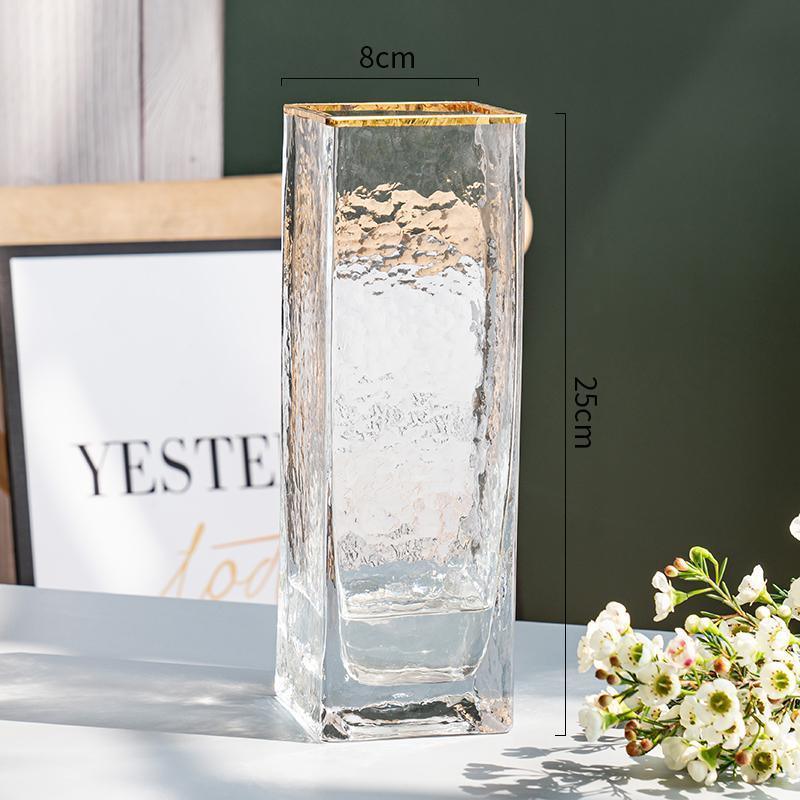 Phnom Penh Corrugated Transparent Glass Vase - Pacisia