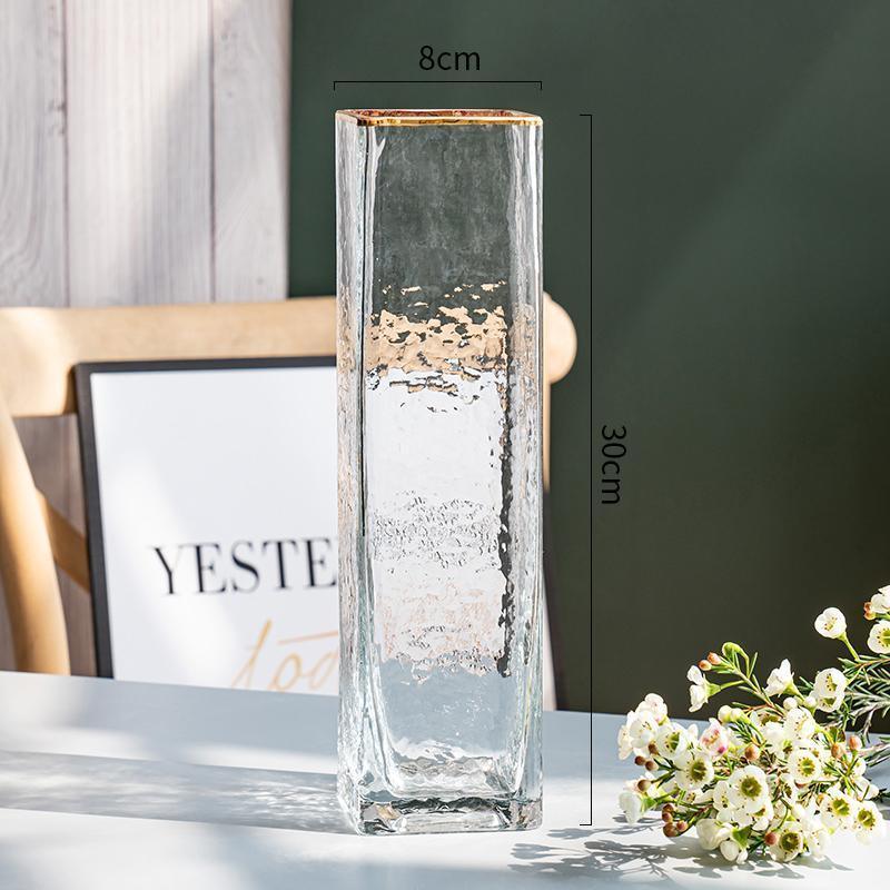 Phnom Penh Corrugated Transparent Glass Vase - Pacisia