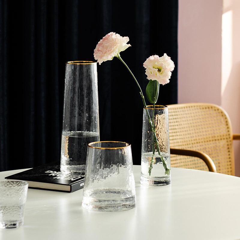 Phnom Penh Corrugated Transparent Glass Vase - Pacisia