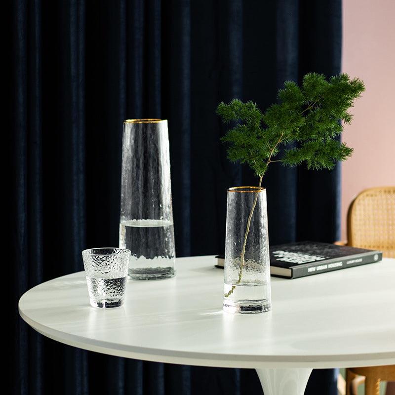 Phnom Penh Corrugated Transparent Glass Vase - Pacisia