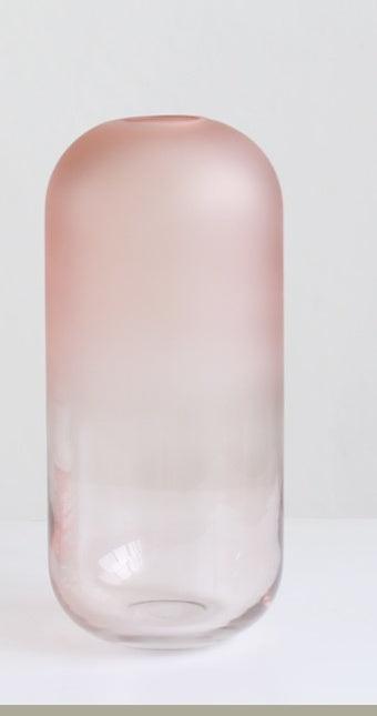 Pink Glass Vase Transparent Modern And Minimalist Nordic Style Decoration - Pacisia