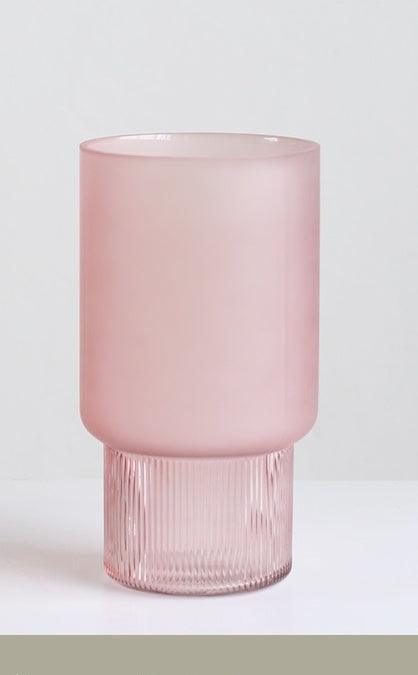 Pink Glass Vase Transparent Modern And Minimalist Nordic Style Decoration - Pacisia