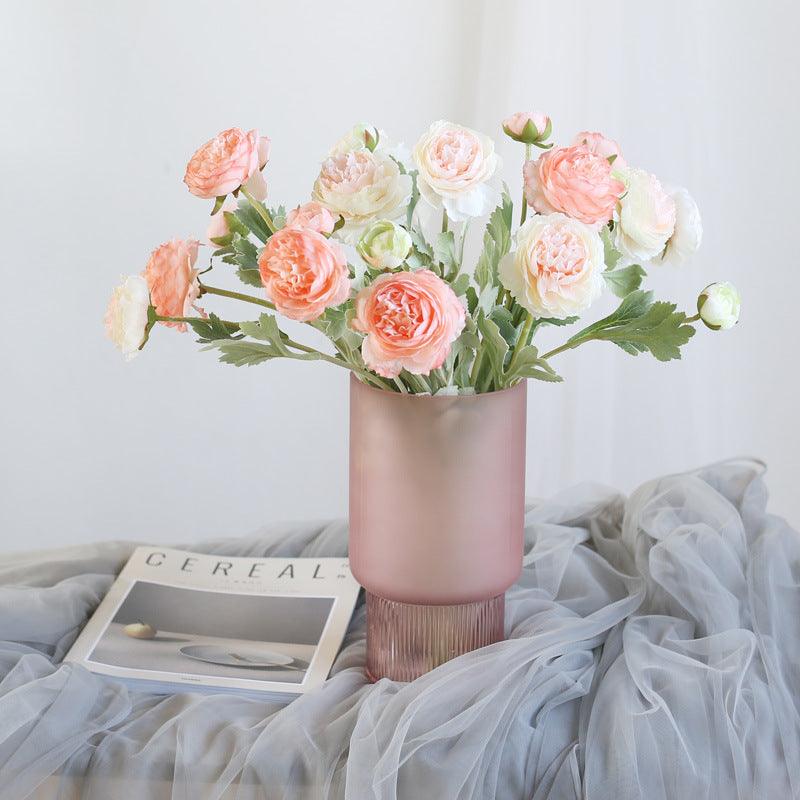 Pink Glass Vase Transparent Modern And Minimalist Nordic Style Decoration - Pacisia