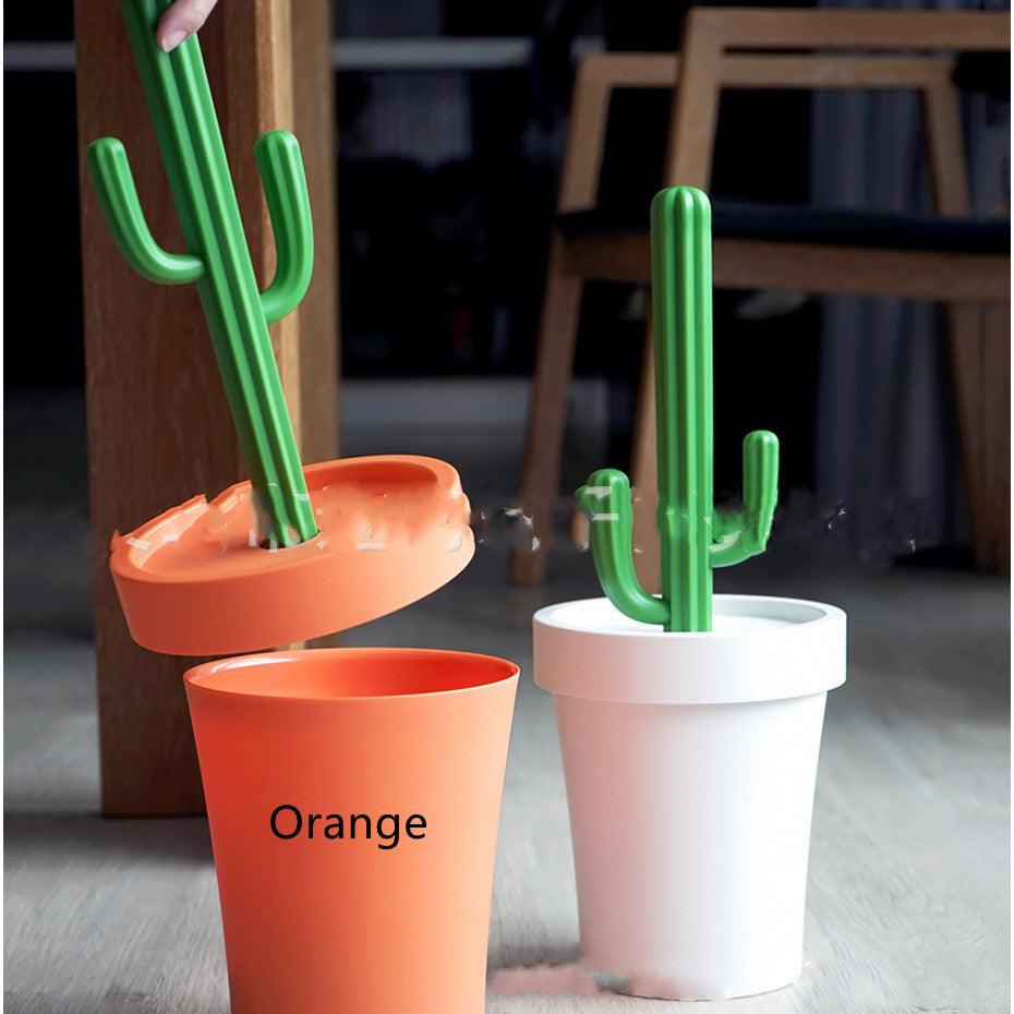 Plastic Cactus Toilet Brush Cactus Wastebasket - Pacisia