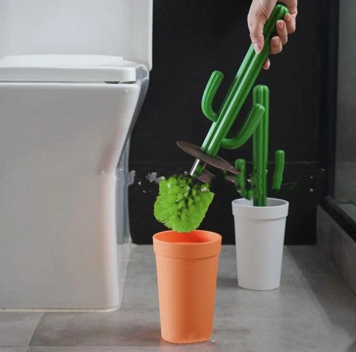 Plastic Cactus Toilet Brush Cactus Wastebasket - Pacisia