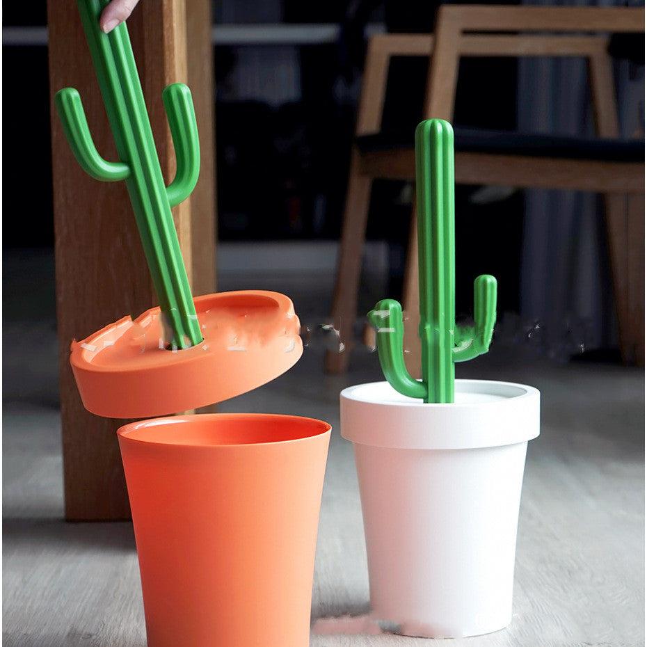 Plastic Cactus Toilet Brush Cactus Wastebasket - Pacisia