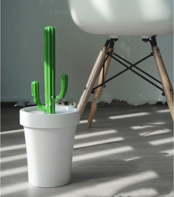 Plastic Cactus Toilet Brush Cactus Wastebasket - Pacisia