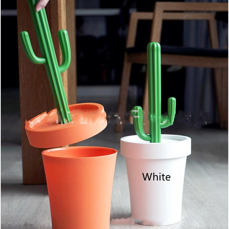 Plastic Cactus Toilet Brush Cactus Wastebasket - Pacisia