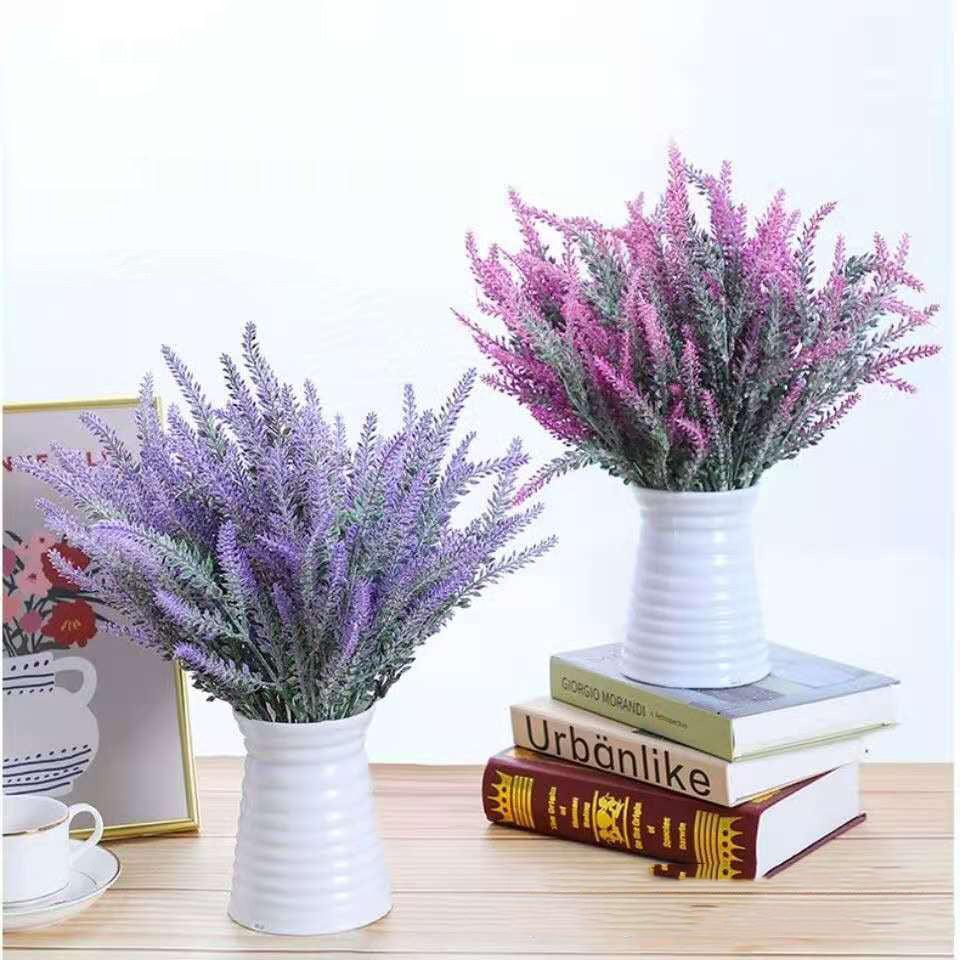Plastic Fake Flower Potted Lavender Artificial Flower - Pacisia