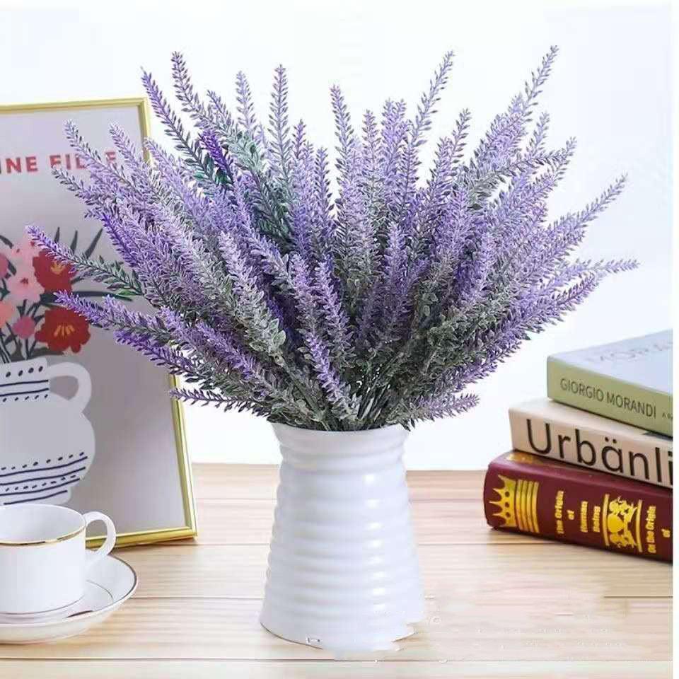 Plastic Fake Flower Potted Lavender Artificial Flower - Pacisia