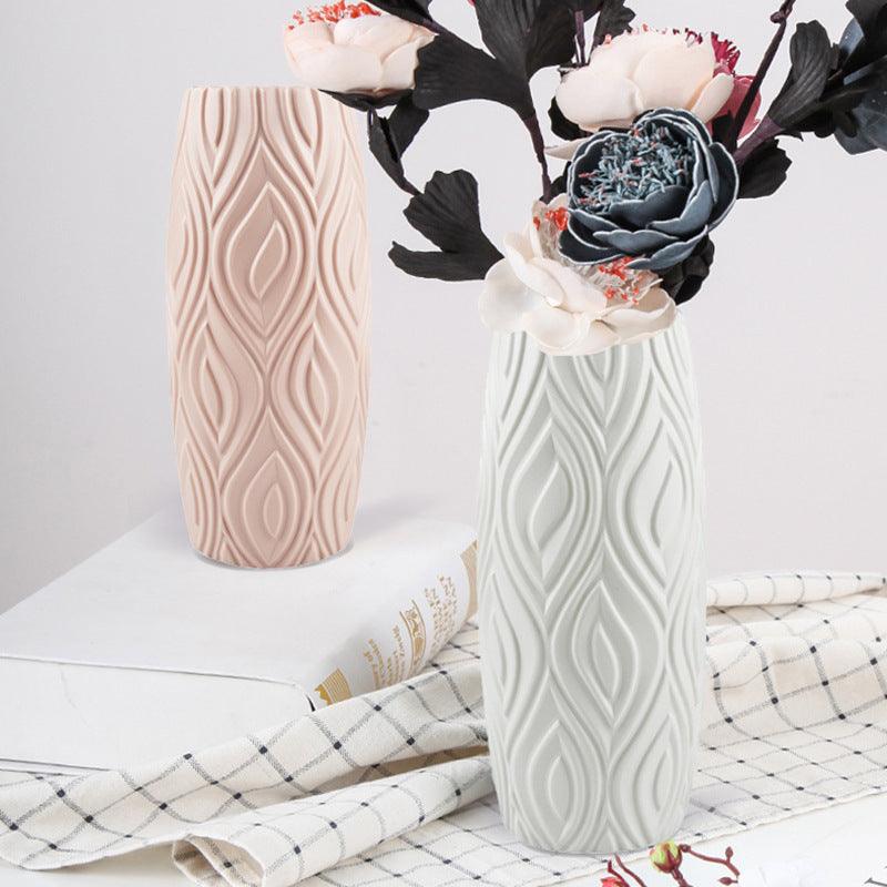 Plastic Vase Creative Camellia Ornaments Dry And Wet Flower Vase - Pacisia