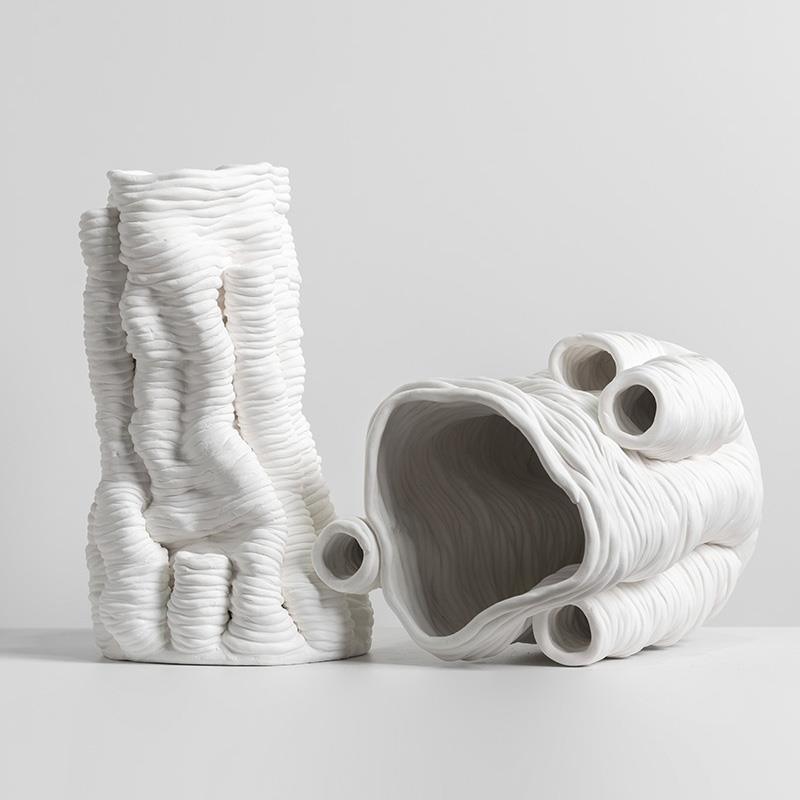 Popcorn Shaped Abstract Art Resin Simple Vase - Pacisia