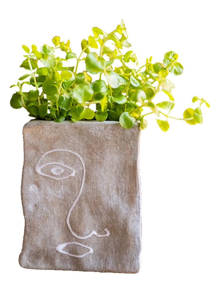 Portrait Art Terracotta Breathable Retro Shaped Terracotta Vase - Pacisia