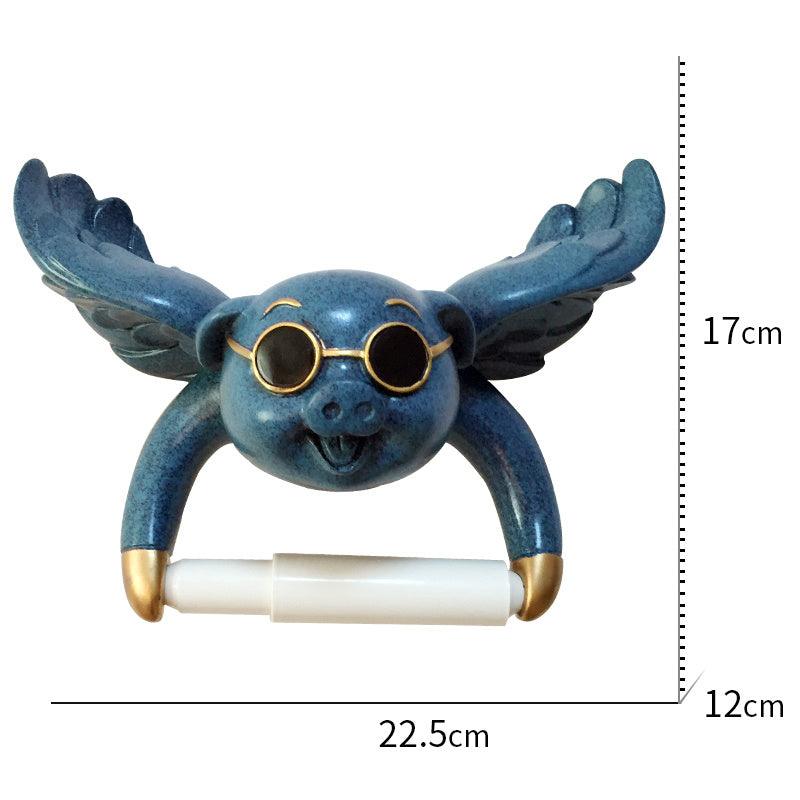 Punch-Free Bathroom Toilet Paper Kitchen Cute Wall-Mounted Roll Paper Tube - Pacisia