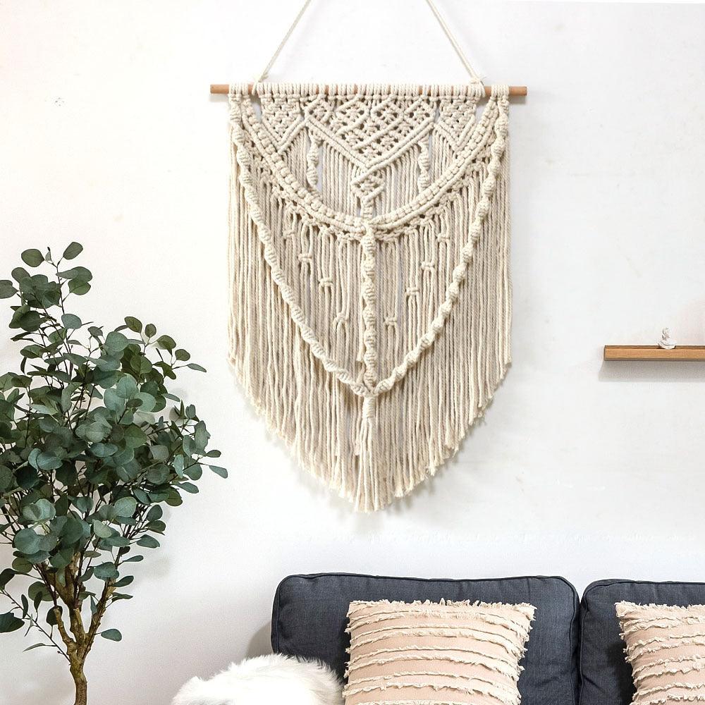 Pure hand knitting cloth art adornment Nordic wind Bohemian tapestry - Pacisia