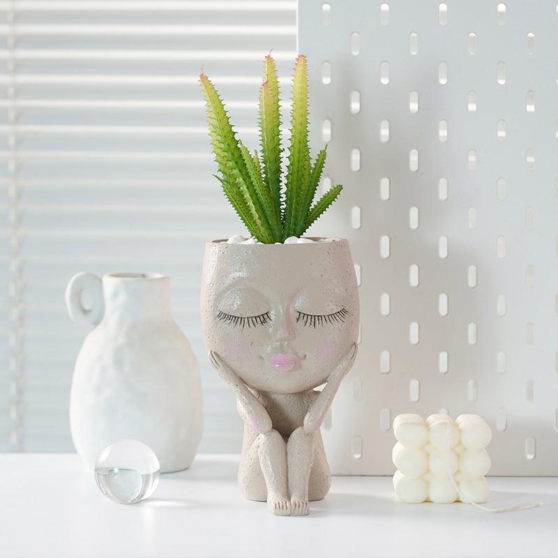 Resin Vase Girl Kiss Decorations - Pacisia