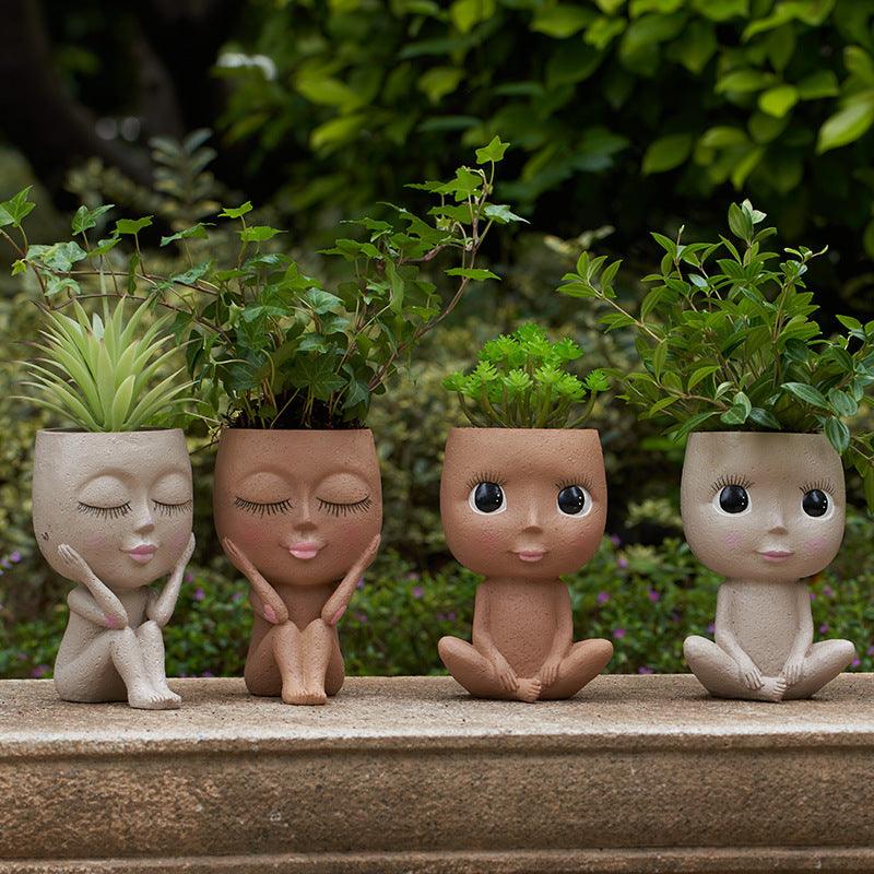 Resin Vase Girl Kiss Decorations - Pacisia