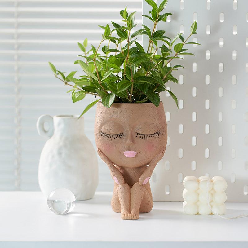 Resin Vase Girl Kiss Decorations - Pacisia