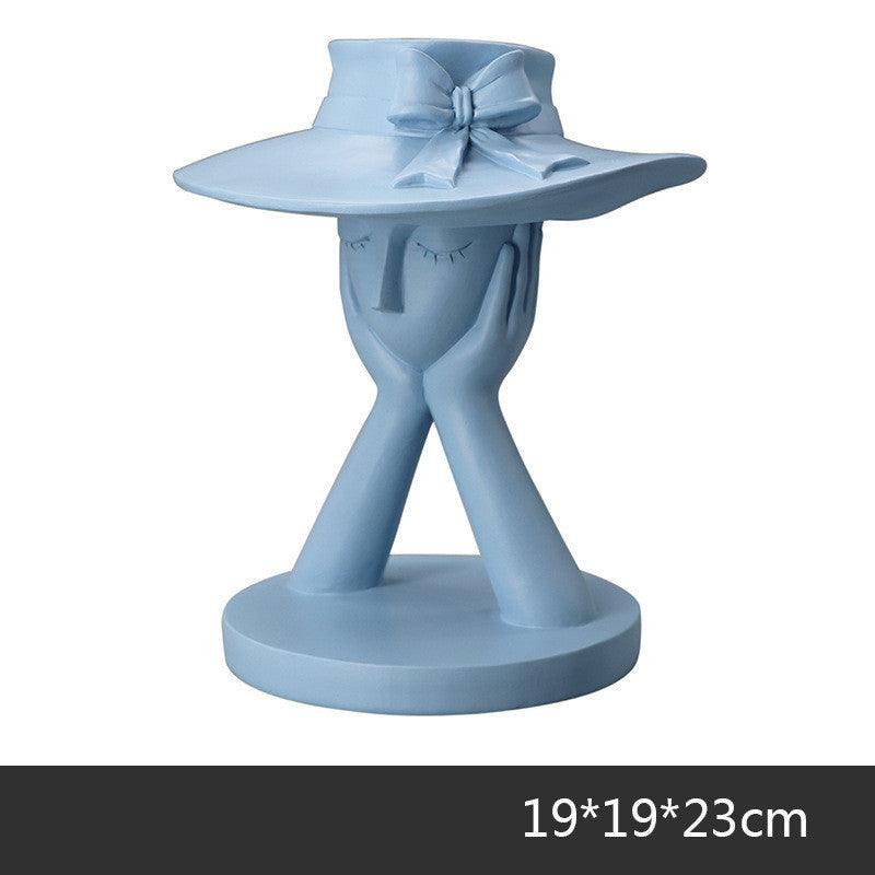 Resin Vase Living Room Simple Home Creative Abstract Character - Pacisia