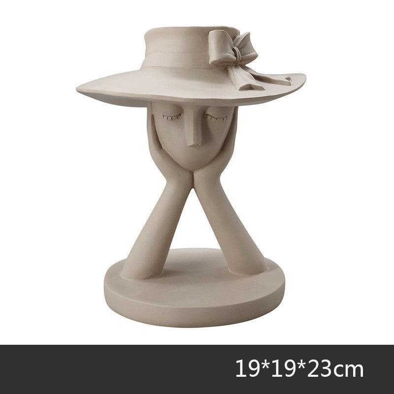 Resin Vase Living Room Simple Home Creative Abstract Character - Pacisia