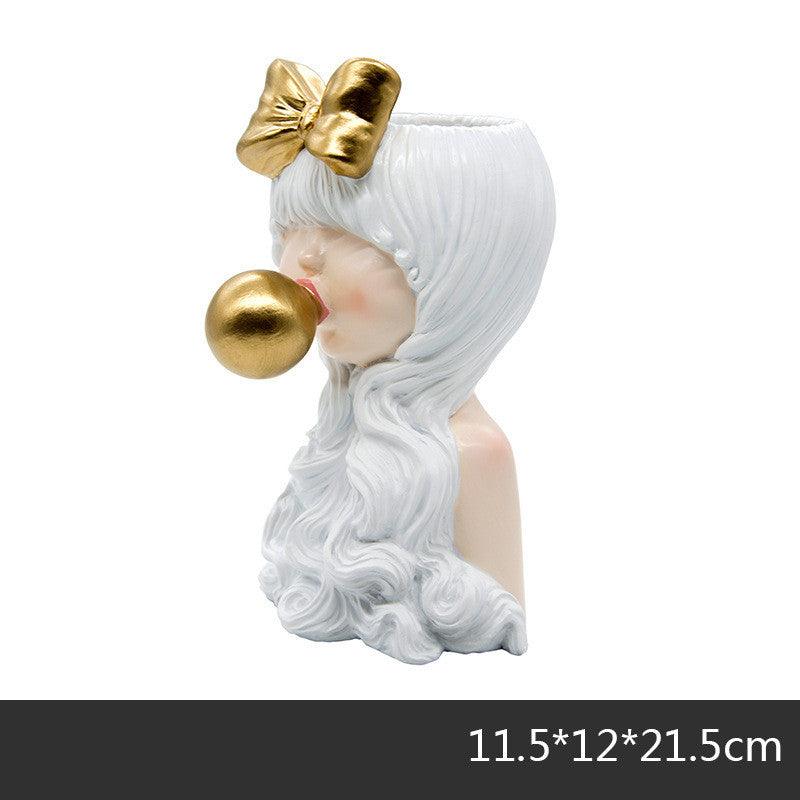 Resin Vase Living Room Simple Home Creative Abstract Character - Pacisia