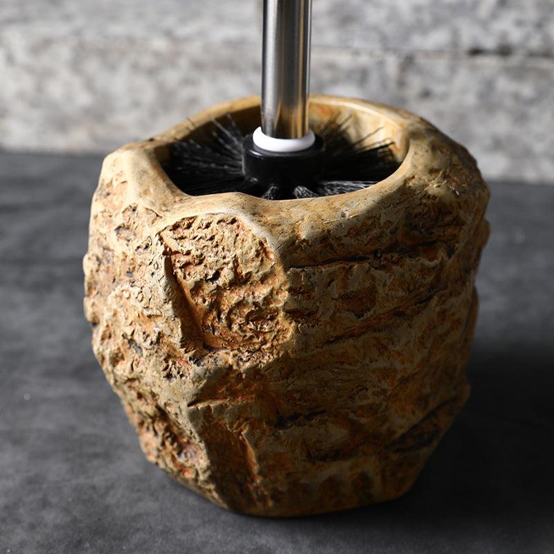 Retro Stone Toilet Brush Creative Bathroom Cleaning Brush - Pacisia