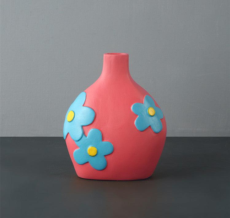 Retro Style Creative Painted Ceramic Vase Decoration - Pacisia
