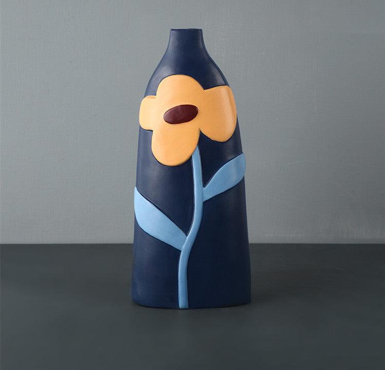 Retro Style Creative Painted Ceramic Vase Decoration - Pacisia