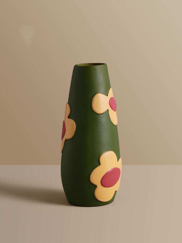 Retro Style Creative Painted Ceramic Vase Decoration - Pacisia