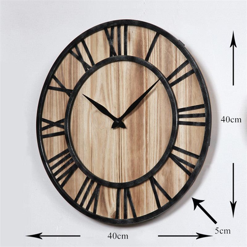 Retro wall clock creative metal decorative wall clock - Pacisia