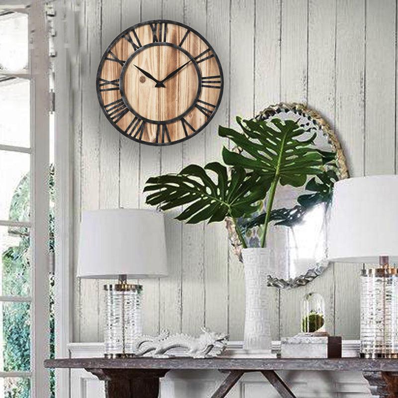 Retro wall clock creative metal decorative wall clock - Pacisia